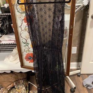 Black bathing suit cover up. From Dominican Republic